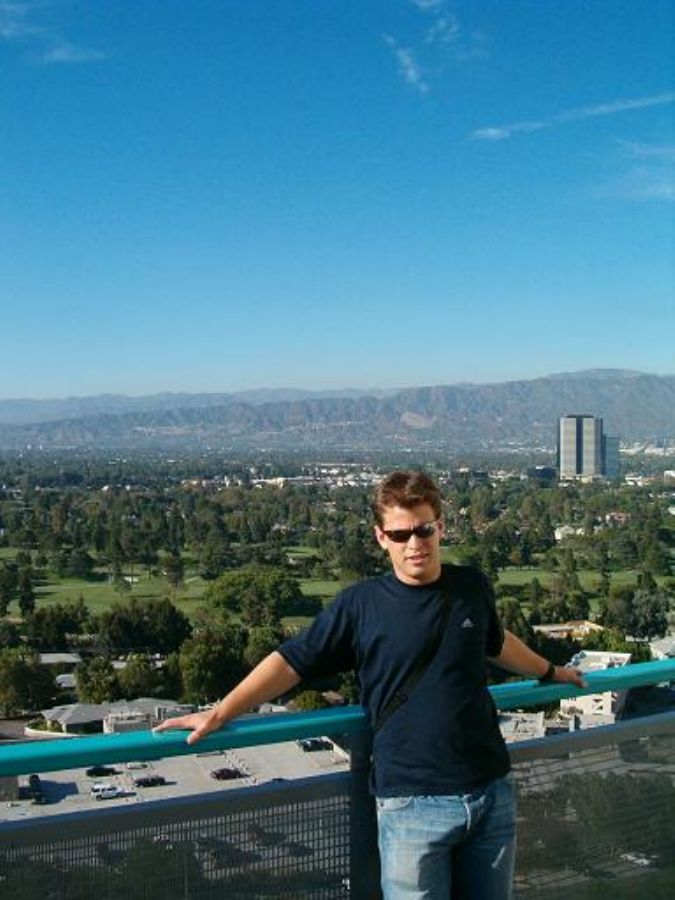The view from universal city in LA 