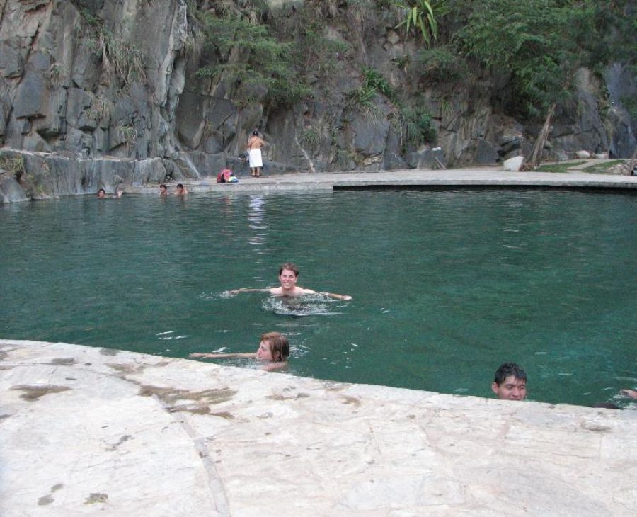 In the hot springs in Santa Teresa