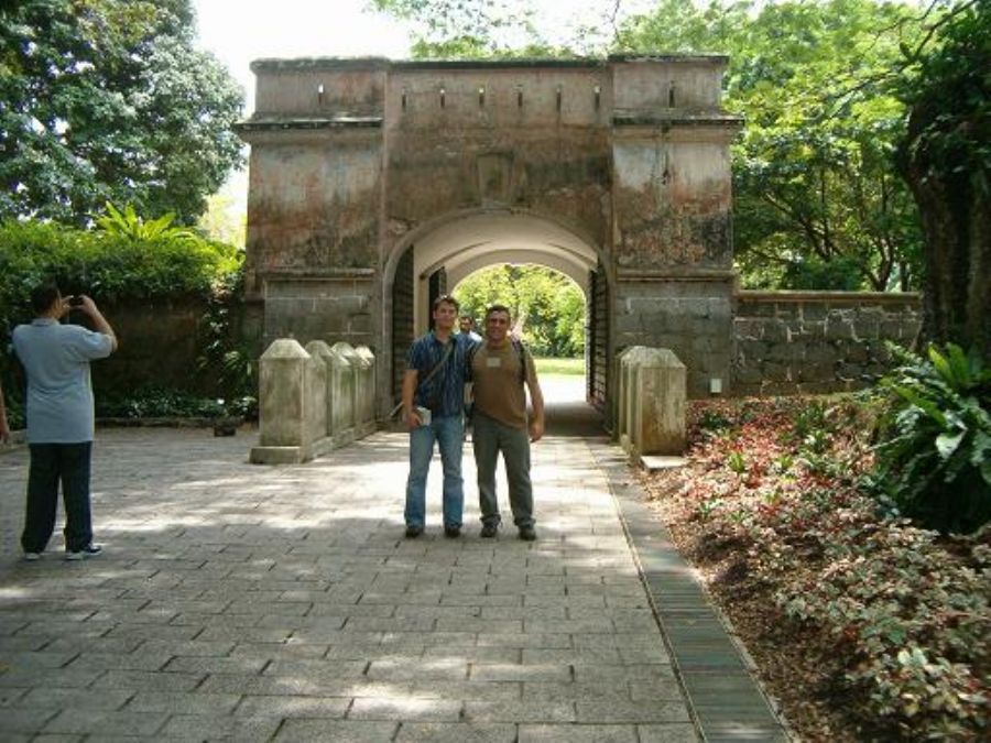 Baruch and me at the fort gate