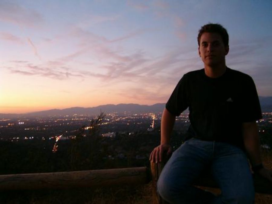 A view of northen LA at sun down.